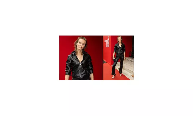 Eva Herzigova Stuns in Edgy Leather at Venice Film Festival 2024 | Daily Mail
