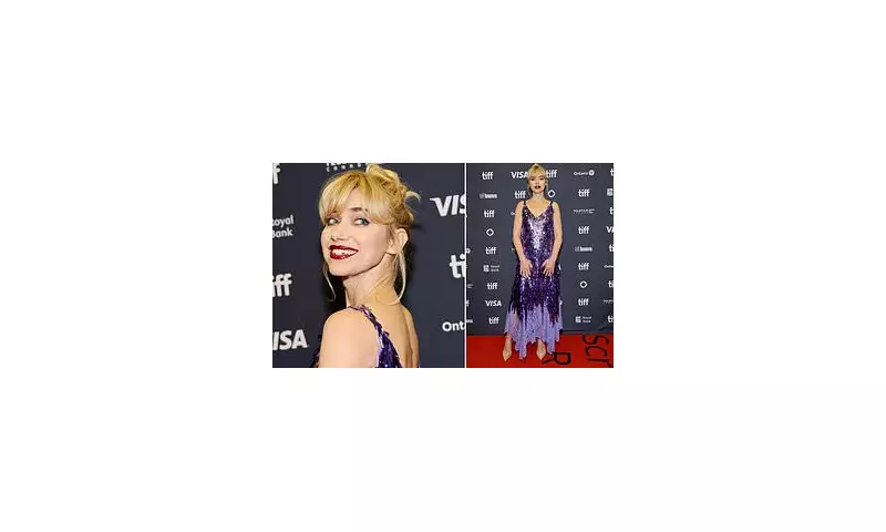 Imogen Poots Dazzles in Purple Sequin Gown at Toronto Film Festival | Hedda Gabler Premiere