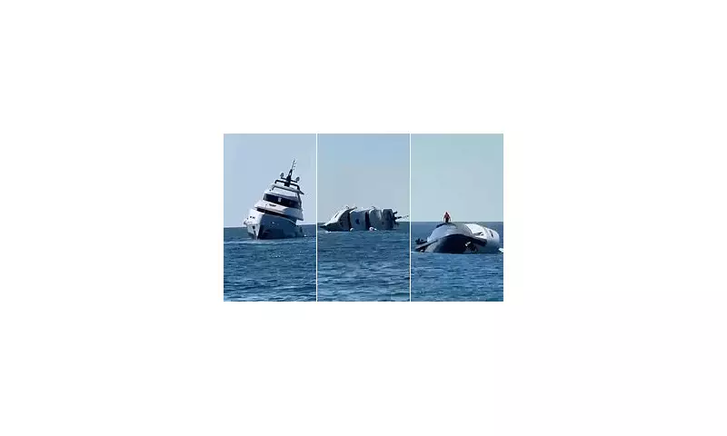Luxury Yacht Sinks Minutes After Launch: Owner Forced to Swim Ashore in Dramatic Capsize