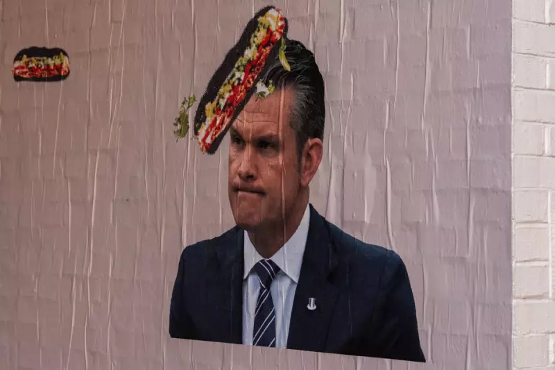 Mystery 'Sandwich Guy' Posters Plaster Washington DC, Mocking Pete Hegseth and Stephen Miller