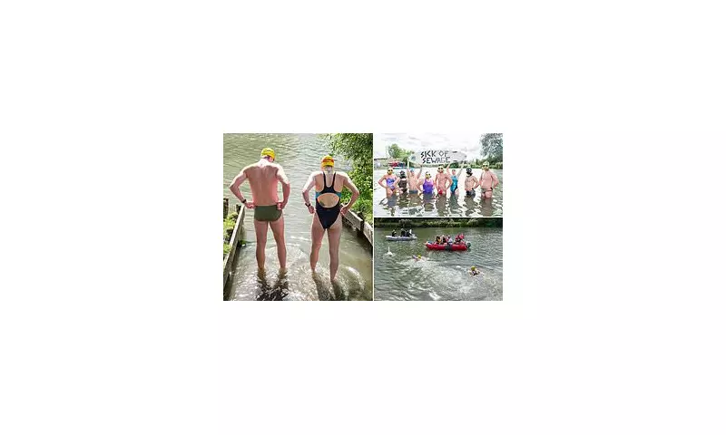 Olympic Swimmers Brave Raw Sewage in Thames Protest Swim Against Pollution