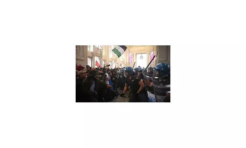 Riot Police Storm Milan's Central Station as Pro-Palestinian Protesters and Striking Workers Clash in Violent Confrontation