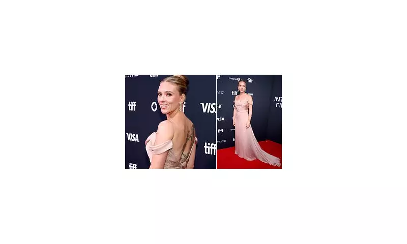 Scarlett Johansson Stuns in Dazzling Tattoo-Print Gown at Toronto Film Festival Premiere