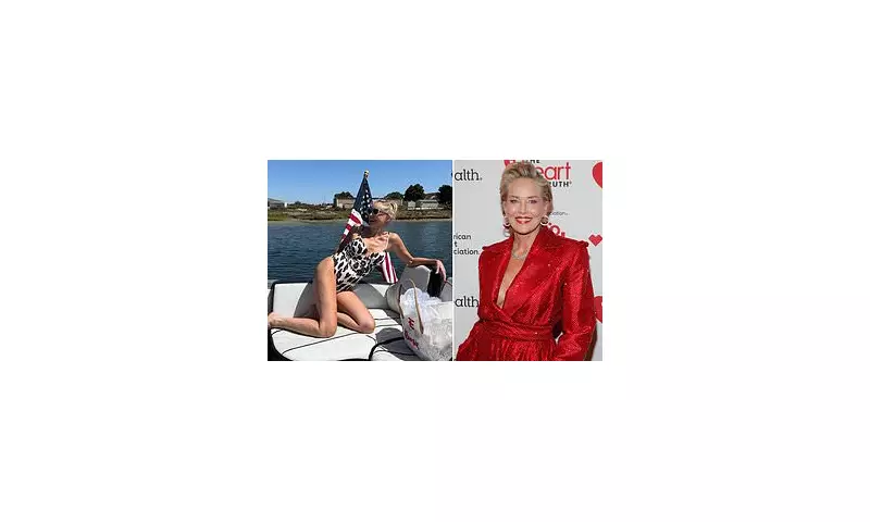 Sharon Stone Stuns in Sexy Swimsuit at 66: Ageless Beauty Poses with American Flag