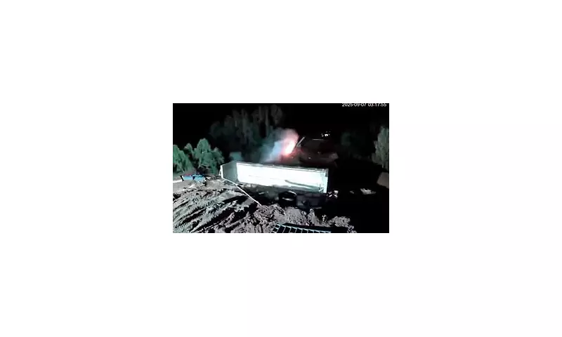 Shocking Dashcam Footage Captures Moment Driver Smashes into Bridge Before Car Explodes in Fireball | UK Road Horror