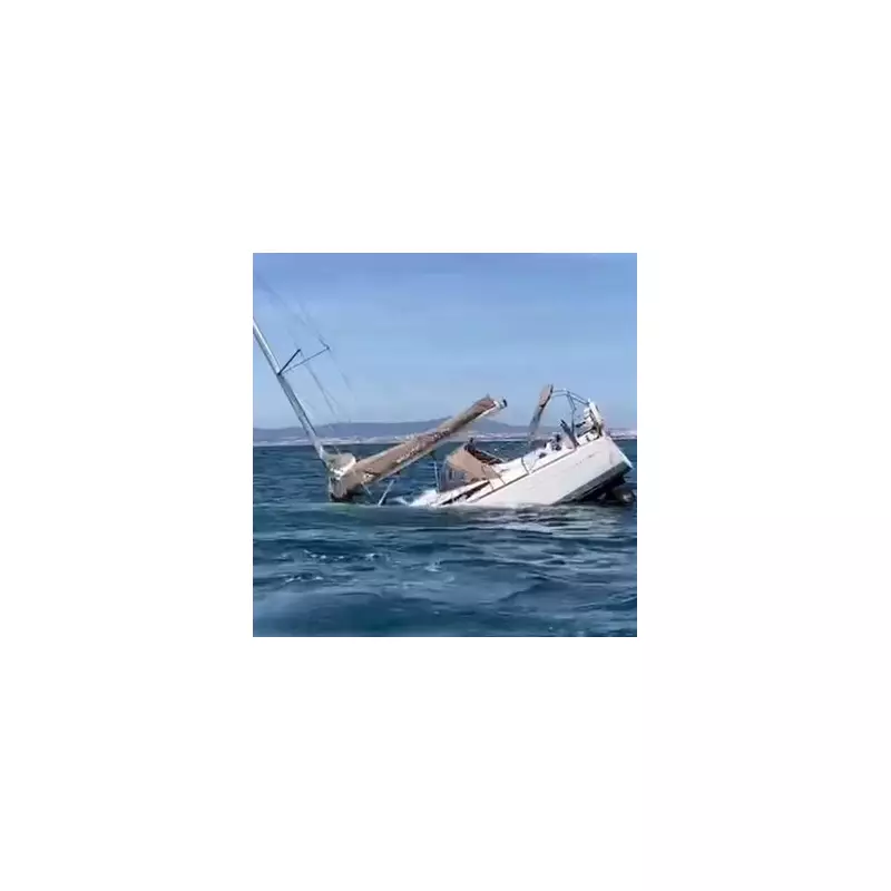Terrifying Yacht Capsize Caught on Camera: Crew's Harrowing Escape in Dramatic Mediterranean Rescue