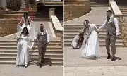 Bridesmaid's Wedding Day Disaster: Hilarious Moment Guest Sends Woman Flying In Viral Video