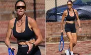 Candice Warner Flaunts Incredibly Toned Physique During Intense Tennis Session in Sydney | Daily Mail