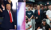 Donald Trump Attends Yankees Game with Entourage Including Charlie Kirk | Daily Mail