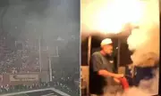 Food Truck Inferno Erupts at North Carolina College Football Game | Dramatic Evacuation