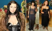 Julia Fox Stuns in Daring Leather Corset at British Vogue's LFW Party | Daily Mail