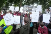 Ken Loach Leads Mass Protest Against UK Anti-Strike Bill in London | Independent