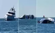 Luxury Yacht Sinks Minutes After Launch: Owner Forced to Swim Ashore in Dramatic Capsize