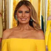 Melania Trump's Optical Illusion Dress Stuns at Mar-a-Lago Event | Mirror
