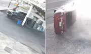 Nebraska Gas Station Inferno: Shocking Dashcam Captures Nissan Altima's Explosive Crash | Daily Mail