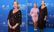 Pregnant Katherine Ryan, 42, Stuns in Heart-Print Dress at Nordoff Robbins Gala with Mother Julie McCarthy | Daily Mail