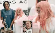 Raiders Owner Mark Davis Stuns with Shocking Pink Hair Transformation | Daily Mail