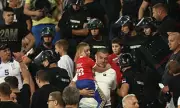 Riot Police Clash with Serbia Fans in Chaotic Scenes Before England Match at Wembley