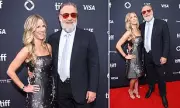 Russell Crowe, 61, and Fiancée Britney Theriot, 33, Make a Dashing Couple on Rare Red Carpet Appearance in London