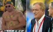 Shirtless Green Bay Packers Fan's Frigid Lambeau Field Stunt Goes Viral | Daily Mail