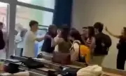 Shocking Moment Pro-Palestine Mob Attacks Jewish Professor Outside London University | Campus Chaos Erupts