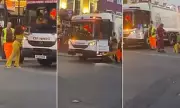 Shocking Moment Woman Vandalises Council Bin Lorry in Heated Westminster Row | Daily Mail