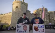 Trump Protesters Descend on Windsor Castle | Demonstrators Gather as Former US President Visits Royal Residence