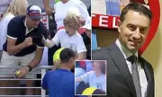 US Open Security Guard Steals Young Fan's Cap in Bizarre Court Incident | Daily Mail
