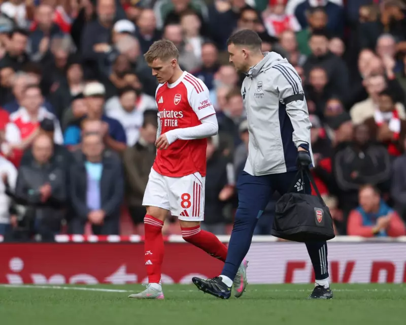 Arsenal Captain Martin Ødegaard Faces Knee Injury Setback - Major Blow for Gunners' Title Hopes