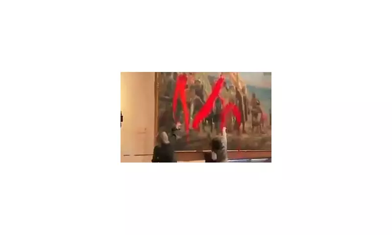 Climate Activists Vandalise 133-Year-Old Christopher Columbus Painting in Madrid Museum Protest