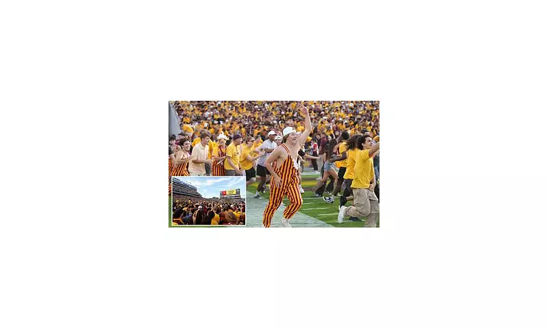 College Football Chaos: Arizona State and Texas Tech Fans Storm Field and Topple Goalposts in Wild Celebration