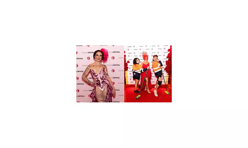 Fashion Anarchy: Mystery Tattooed Guest Steals Spotlight with Daring G-String Dress at London Book Launch