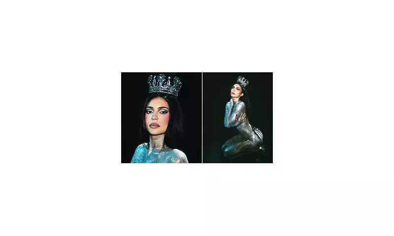 Kylie Jenner Dazzles in Crystal Crown for Regal Makeup Campaign