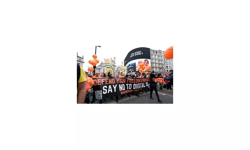 London Erupts in Protest: Thousands March Against Digital ID Card Scheme
