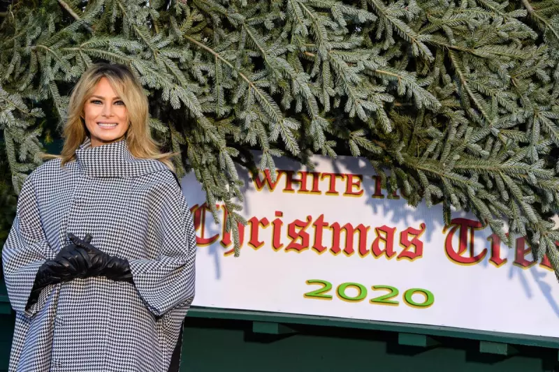 Melania Trump's 'People's House' Christmas Decorations Spark Controversy with Blood-Red Trees