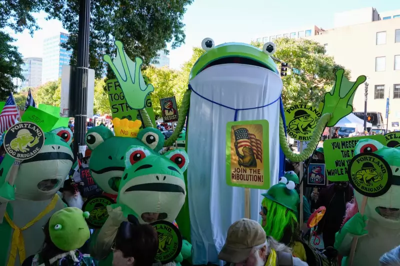 Portland's Antifa Activists Adopt 'Frog' Emblem in Defiant Anti-Fascist Stand