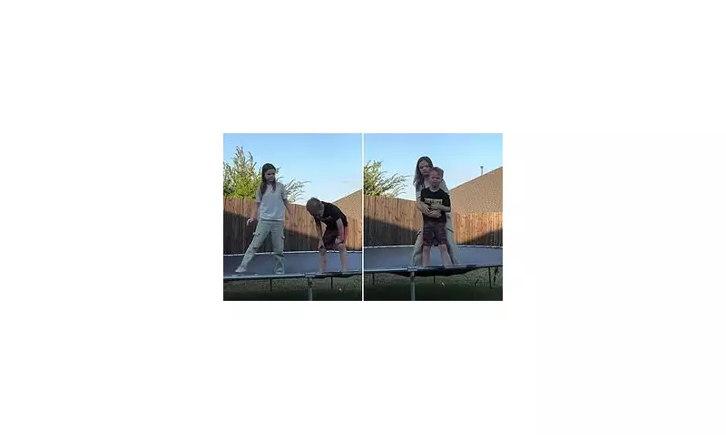 Quick-Thinking Sister's Heroic Heimlich Saves Brother From Choking Horror on Trampoline