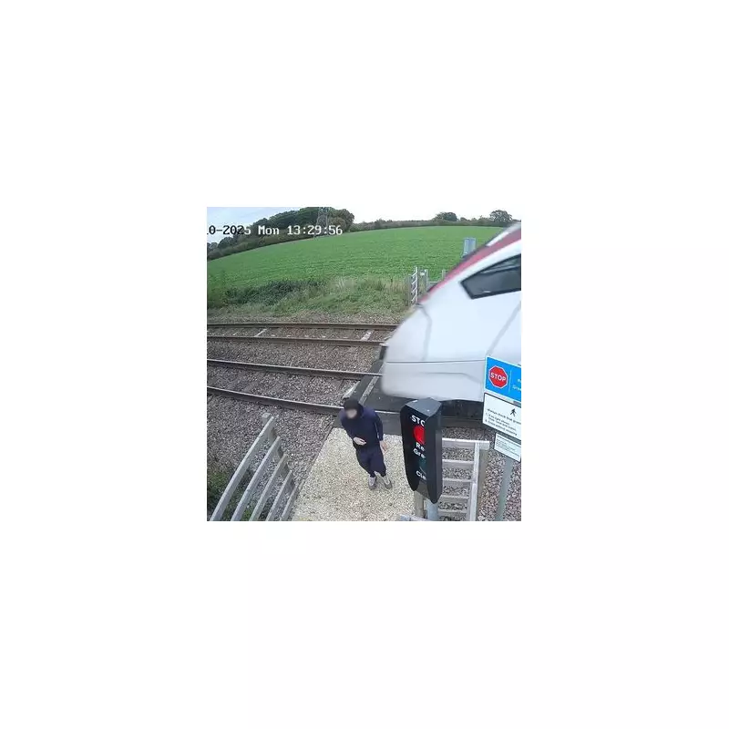 Shocking CCTV Captures Teenager's Reckless Train Roof Stunt in Hair-Raising Near-Miss