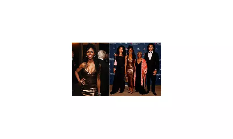 Sinitta, 62, Stuns in Plunging Gold Gown at Variety Club Awards with Her Two Children
