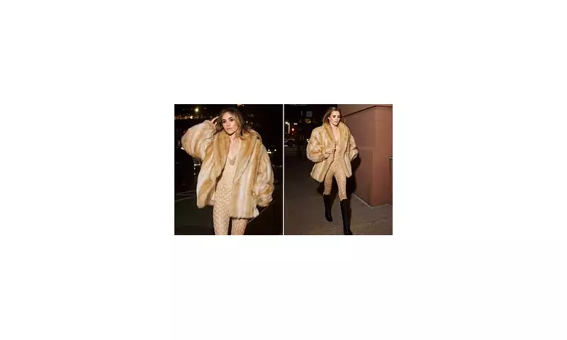 Suki Waterhouse Stuns in Statement Gucci Fur Coat During New York Outing