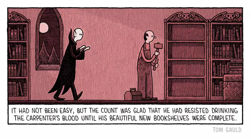 Tom Gauld's Dracula Delight: Cartoonist Reimagines the Count's Modern Woes