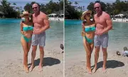 AFL Power Couple Barry Hall and Lauren Brant Showcase Incredible Fitness Transformation in Stunning Beach Photoshoot