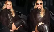 Amanda Holden Stuns in Daring Leather Ensemble During London Outing
