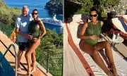 Boris Becker's Pregnant Wife Lilian Shows Off Growing Baby Bump in Khaki Swimsuit During Romantic Portofino Babymoon