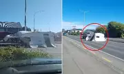 Caravan Chaos in Christchurch: Police Hunt for Driver After Dramatic Motorway Incident