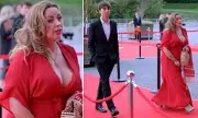 Charlotte Church Stuns in Racy Red Gown at Welsh BAFTA Awards with Son Dexter