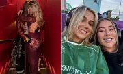 Demi Sims Stuns in Daring Lace Dress During Night Out with Girlfriend Jazz Saunders in Chelsea