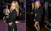 Ellie Bamber Stuns in Sizzling Blazer Dress at Star-Studded Moss & Freud Afterparty