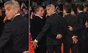 George Clooney's Cheeky London Stroll Steals the Show at 'The Substance' Premiere