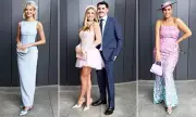Grace Hayden Shows Off Toned Legs in Stylish Outfit for Romantic Day Out with Boyfriend at Everest Race Day